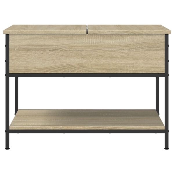 vidaXL Τραπεζάκι Σαλονιού Sonoma Δρυς 70x50x50 εκ. Επ. Ξύλο & Μέταλλο