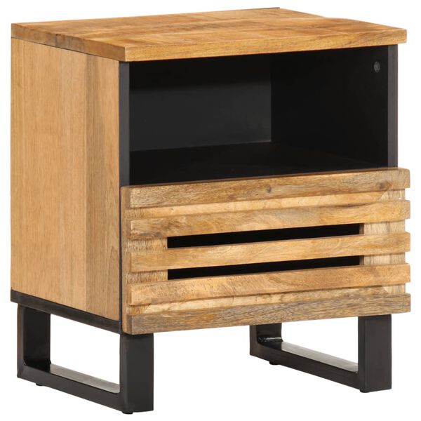 vidaXL Κομοδίνα 2 τεμ. 40 x 34 x 46 εκ. Ακατέργαστο Μασίφ Ξύλο Μάνγκο