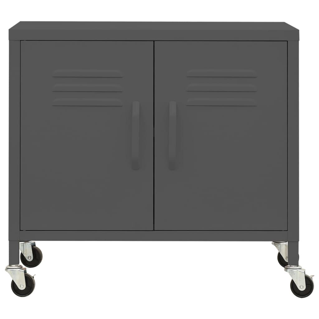 vidaXL Ντουλάπι Αποθήκευσης Ανθρακί 60 x 35 x 56 εκ. από Ατσάλι
