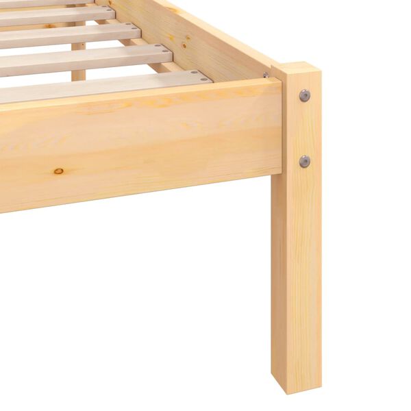 vidaXL Πλαίσιο Κρεβατιού 120 x 190 εκ. Μασίφ Πεύκο Small Double
