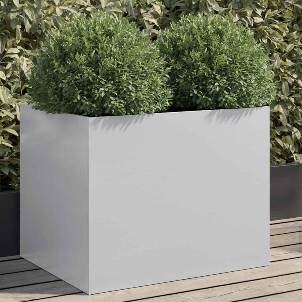 vidaXL Ζαρντινιέρα Ασημί 62x47x46 εκ. από Γαλβανισμένο Χάλυβα