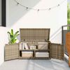 vidaXL Ντουλάπι Αποθήκευσης Κήπου Beige 110x55x60,5εκ. Συνθετικό Ρατάν