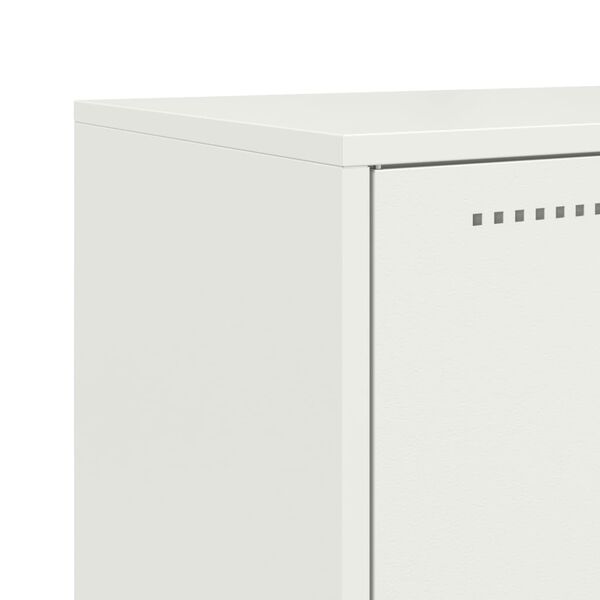 vidaXL Ραφιέρα Λευκή 68,5x38,5x107 εκ. από Ατσάλι