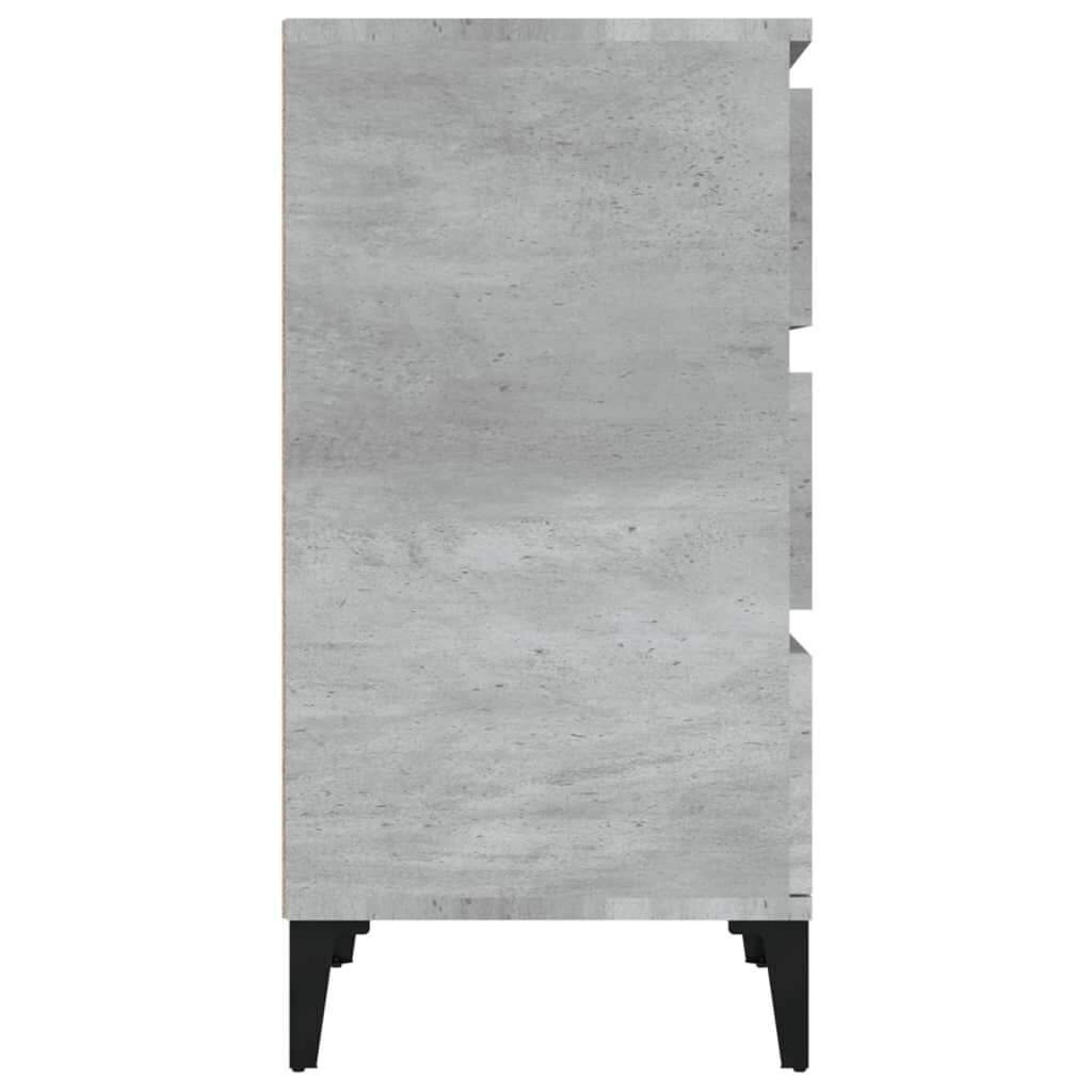 vidaXL Κομοδίνο Γκρι Σκυρ. 40x35x70 εκ. από Επεξεργασμένο Ξύλο
