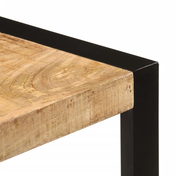 vidaXL Τραπεζαρία 120 x 55 x 76 εκ. από Μασίφ Ακατέργαστο Ξύλο Μάνγκο