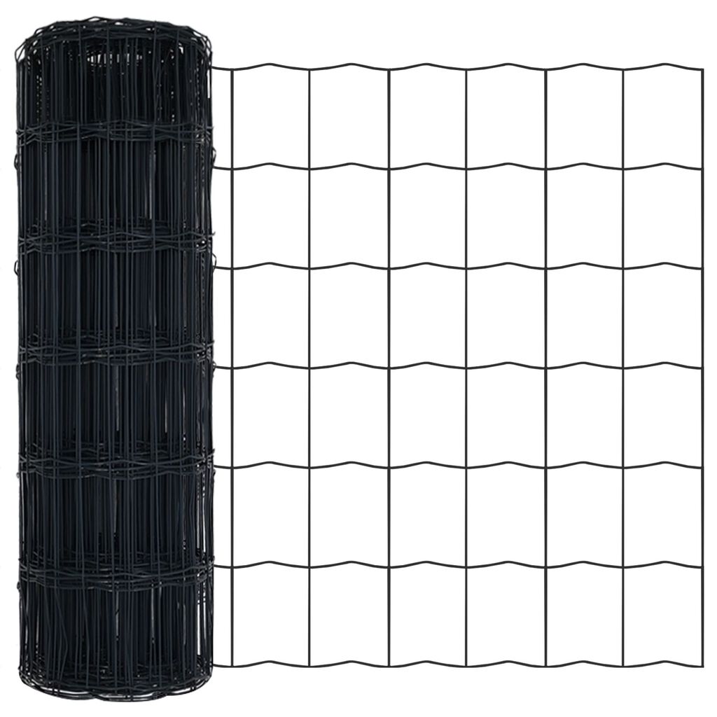 vidaXL Euro Fence με 13 Φλάντζες 0.4x50 μ Γαλβανισμένο Ατσάλι