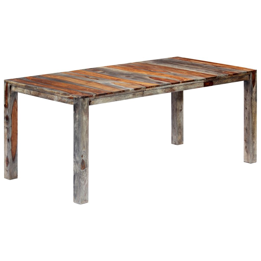 vidaXL Τραπεζαρία Γκρι 180 x 90 x 76 εκ. από Μασίφ Ξύλο Ακακίας