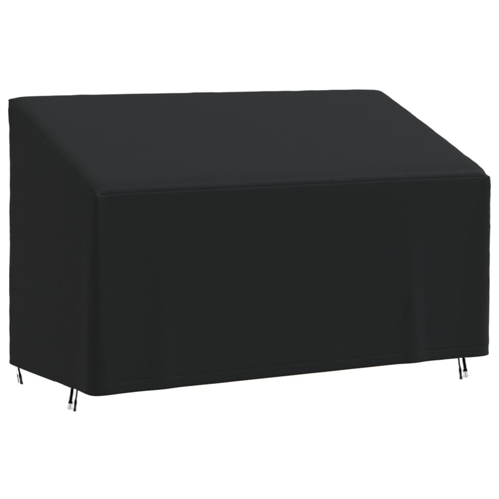 vidaXL Κάλυμμα Τριθέσιου Πάγκου Μαύρο 165x70x65/94εκ Ύφ. Oxford 420D