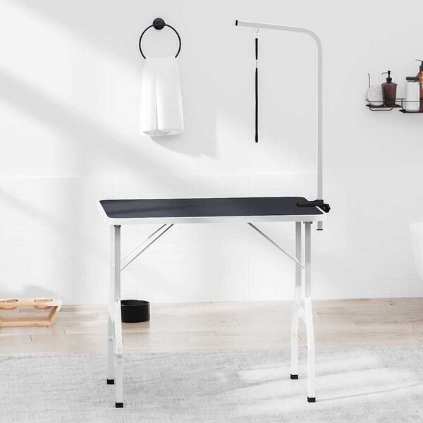 vidaXL Τραπέζι Καλλωπισμού για Σκύλους Γάτες Ρυθμιζόμενο 1 Θηλιά