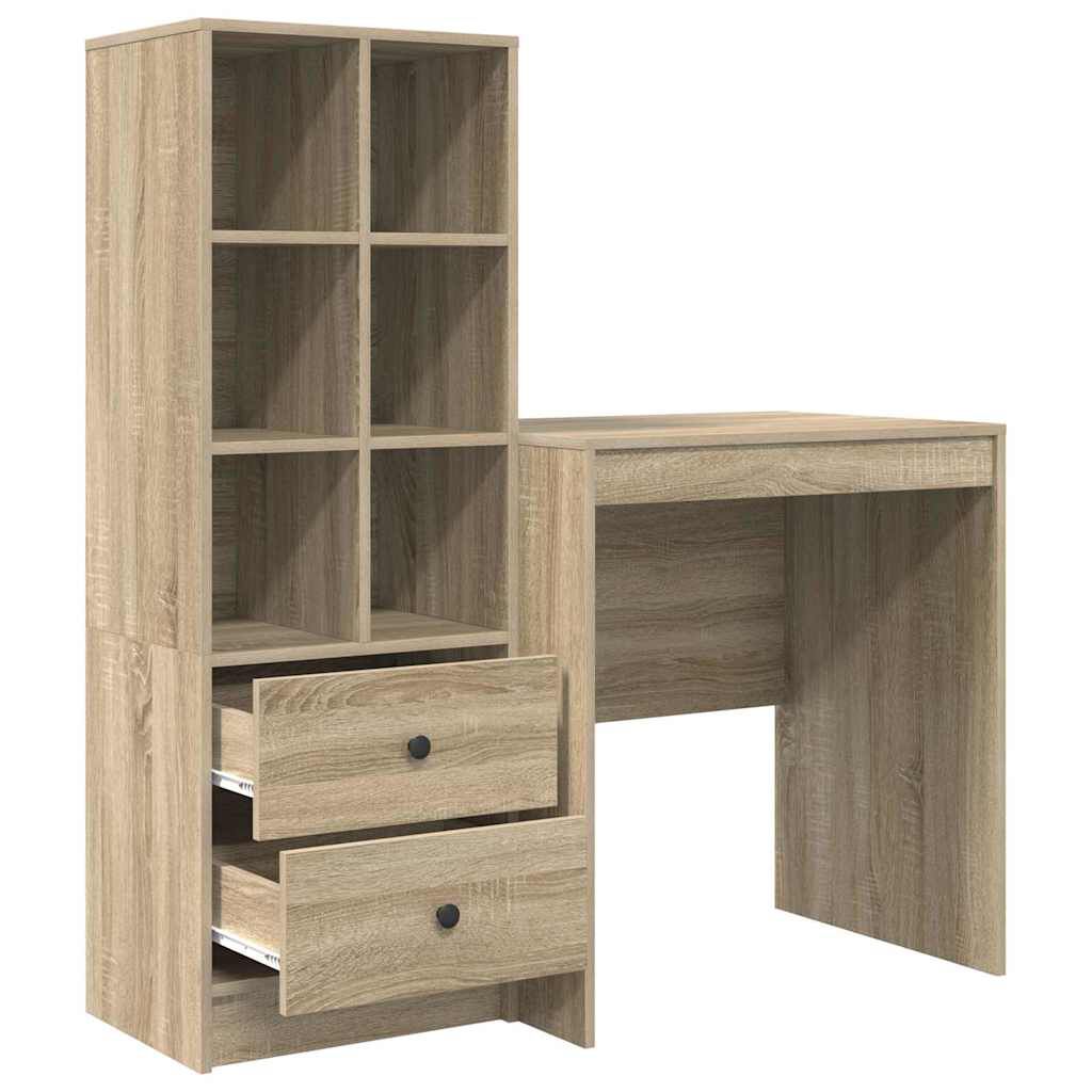 vidaXL Γραφείο με αποθηκευτικό χώρο 2 pcs Δρύς Sonoma 70 x 50 x 76 εκ.