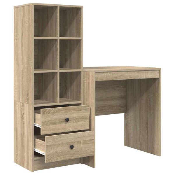 vidaXL Γραφείο με αποθηκευτικό χώρο 2 pcs Δρύς Sonoma 70 x 50 x 76 εκ.