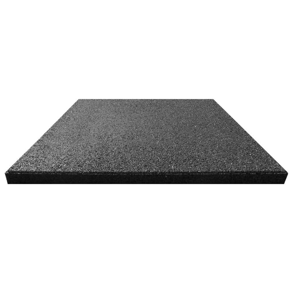 vidaXL Πλάκες Δαπέδου Ασφαλείας 24 τεμ. Μαύρες 50x50x3 εκ. Καουτσούκ