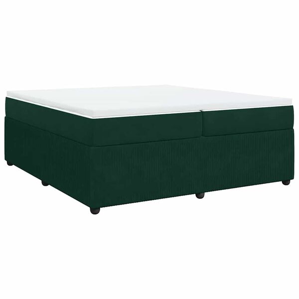 vidaXL &Kappa;&rho;&epsilon;&beta;ά&tau;&iota; Boxspring &mu;&epsilon; &Sigma;&tau;&rho;ώ&mu;&alpha; &Sigma;&kappa;&omicron;ύ&rho;&omicron; &Pi;&rho;ά&sigma;&iota;&nu;&omicron; 200x200&epsilon;&kappa;. &Beta;&epsilon;&lambda;&omicron;ύ&delta;&iota;&nu;&omicron;
