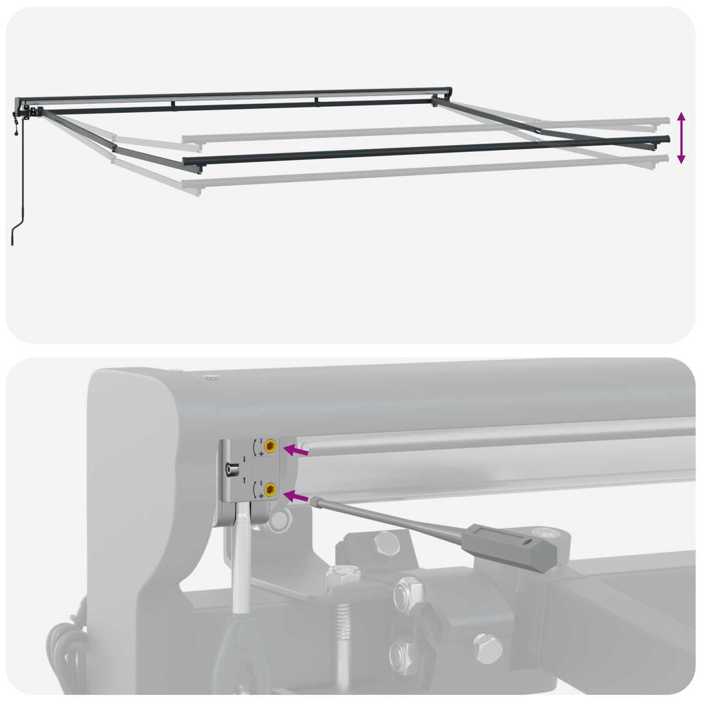 vidaXL Ανασυρόμενη Τέντα Κρεμ 350x250 εκ