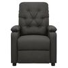vidaXL Πολυθρόνα Μασάζ Ηλεκτρική Σκούρο Γκρι Υφασμάτινη