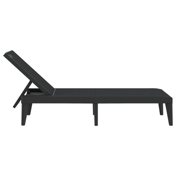 vidaXL Ξαπλώστρα Ανθρακί 186 x 60 x 29 από Πολυπροπυλένιο