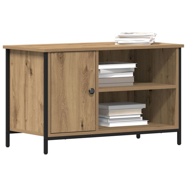 vidaXL Ντουλάπι τηλεόρασης Artisan Oak 80x40x50 εκ Επεξεργασμένο ξύλο και Ατσάλι