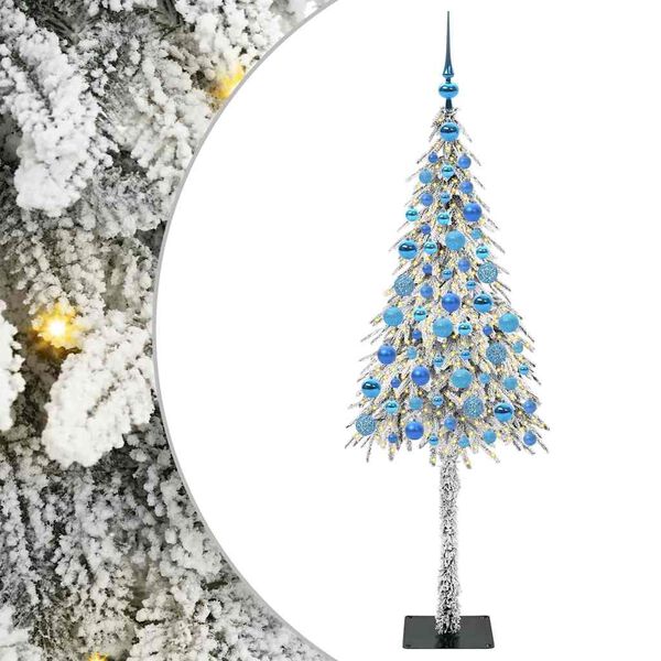 vidaXL Χριστουγεννιάτικο Δέντρο με 300 LED Λευκό 180 cm ΠΕ και Ατσάλι