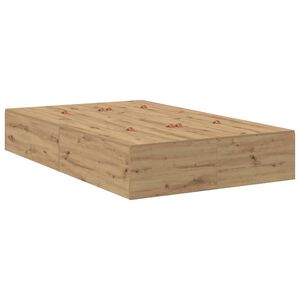 vidaXL Σκελετός Κρεβατιού artisan δρυς 120 x 190 cm Επεξεργασμένο ξύλο