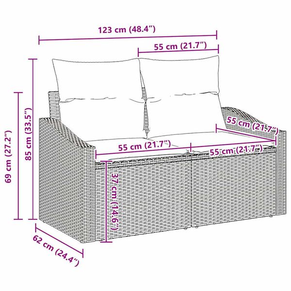vidaXL Σέτ φαγητού για κήπο Μπεζ και Κρέμα 100 x 55 x 73 εκ