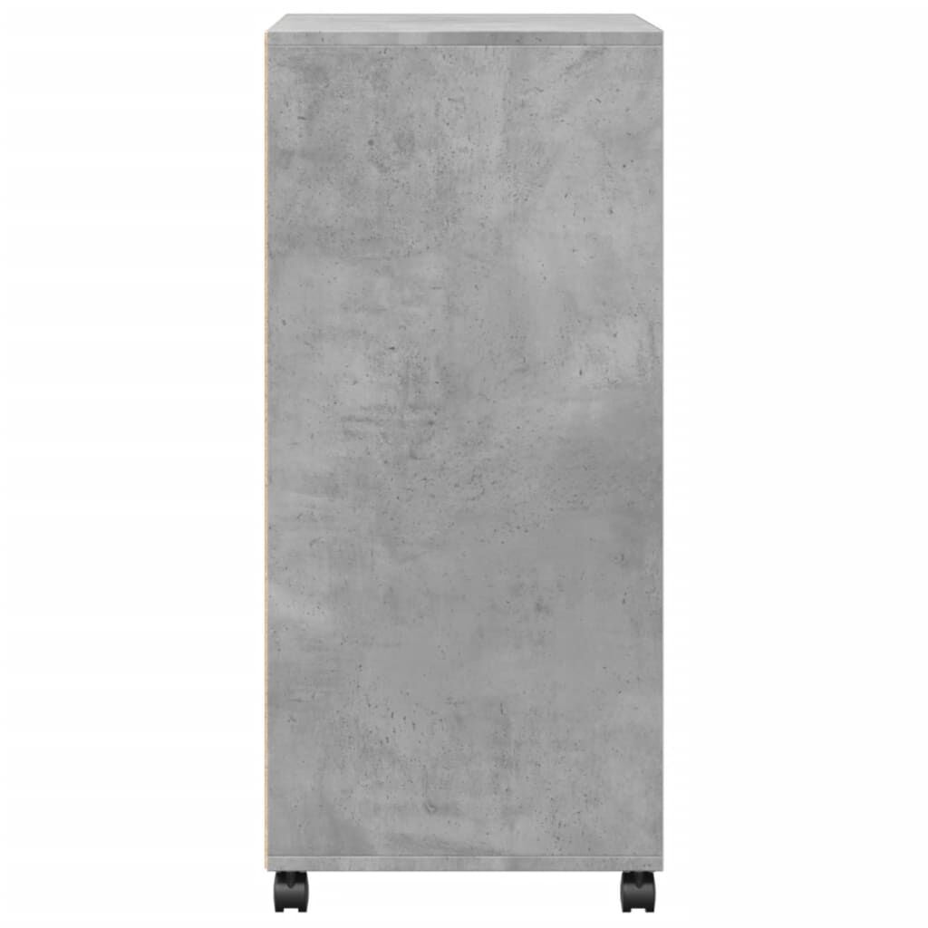 vidaXL Ντουλάπι Τροχήλατο Γκρι Σκυρ. 55x40x91 εκ. από Επεξ. Ξύλο