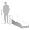 vidaXL Αναδιπλούμενη ξαπλώστρα με μαξιλάρι και αποθήκευση Γκρι