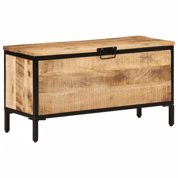 vidaXL Μπαούλο Αποθήκευσης 82 x 30 x 43 εκ. Μασίφ Ακατεργ. Ξύλο Μάνγκο