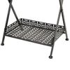 vidaXL Τραπεζάκι Πτυσσόμενο Vintage Μαύρο 58 x 35 x 72 εκ. Μεταλλικό