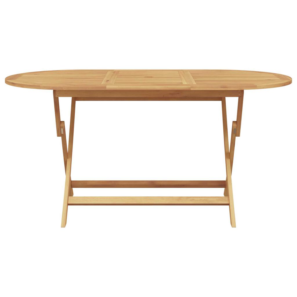 vidaXL Σέτ φαγητού για κήπο 7 pcs Καφέ Μασίφ ξύλο teak