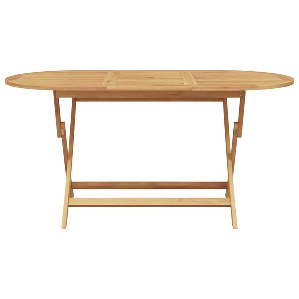 vidaXL Σέτ φαγητού για κήπο 7 pcs Καφέ Μασίφ ξύλο teak