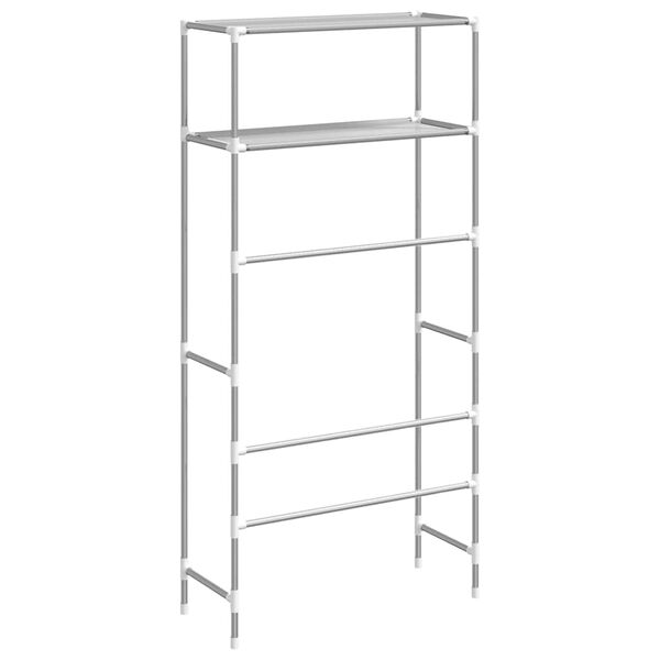 vidaXL Ραφιέρα 2 Επιπέδων για Πλυντήριο Γκρι 69x28x143 εκ. από Σίδερο