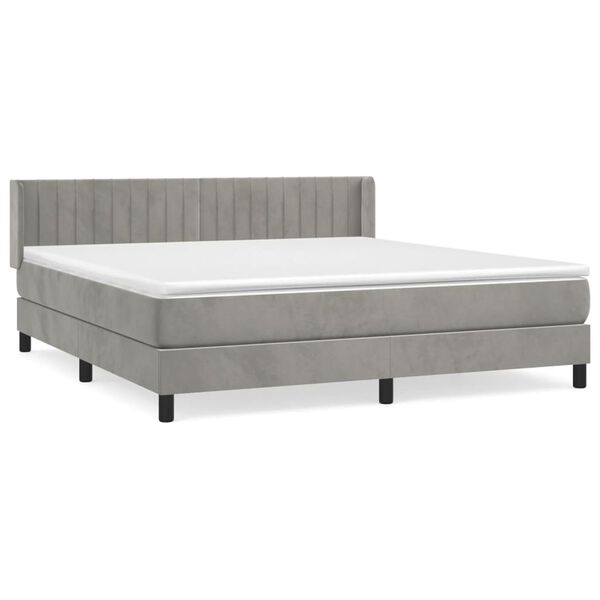 vidaXL &Kappa;&rho;&epsilon;&beta;ά&tau;&iota; Boxspring &mu;&epsilon; &Sigma;&tau;&rho;ώ&mu;&alpha; &Alpha;&nu;&omicron;&iota;&chi;&tau;ό &Gamma;&kappa;&rho;&iota; 160x200 &epsilon;&kappa;. &Beta;&epsilon;&lambda;&omicron;ύ&delta;&iota;&nu;&omicron;