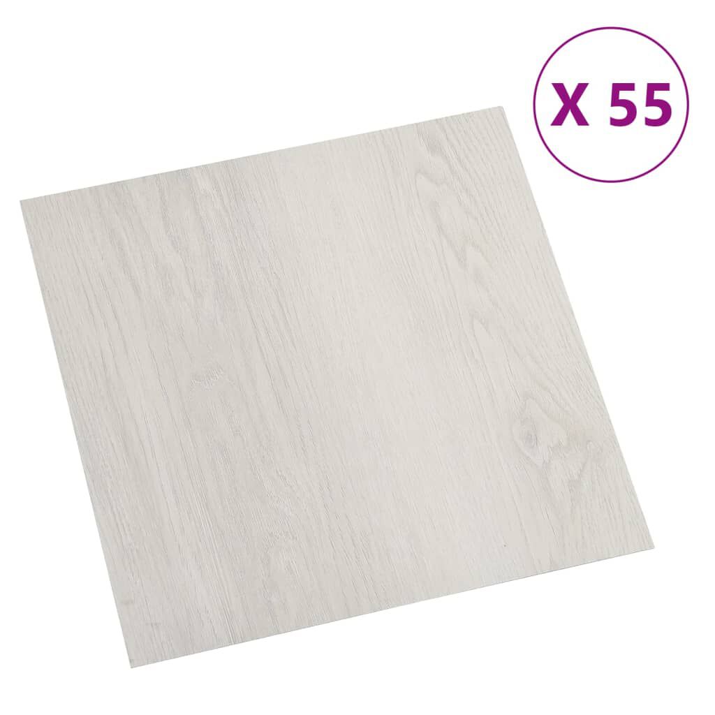 vidaXL Δάπεδο Αυτοκόλλητο Μπεζ 55 τεμ. 5,11 μ² από PVC