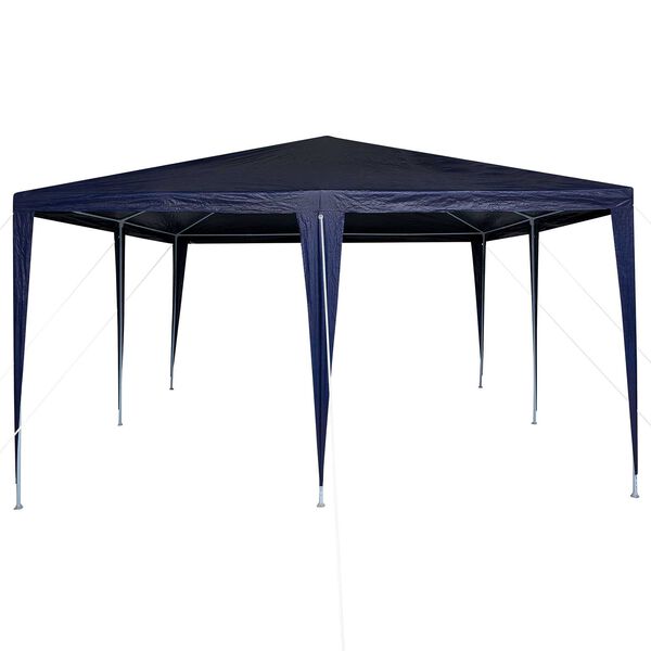vidaXL Σκηνή Πάρτυ Μπλε, Λευκό 400 x 400 x 266 εκ Πολυεστέρας, Χάλυβας