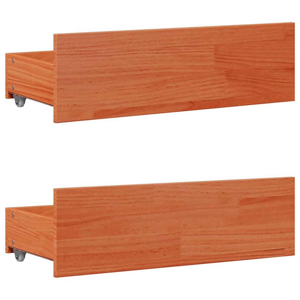 vidaXL Κρεβάτι Βιβλιοθήκη Χωρίς Στρώμα 75x190 εκ Μασίφ Ξύλο Πεύκου