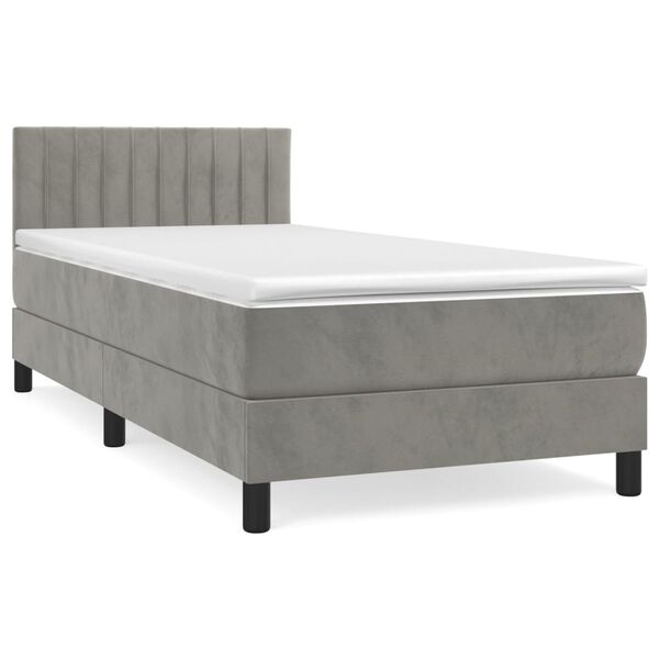 vidaXL &Kappa;&rho;&epsilon;&beta;ά&tau;&iota; Boxspring &mu;&epsilon; &Sigma;&tau;&rho;ώ&mu;&alpha; &Alpha;&nu;&omicron;&iota;&chi;&tau;ό &Gamma;&kappa;&rho;&iota; 100x200 &epsilon;&kappa;. &Beta;&epsilon;&lambda;&omicron;ύ&delta;&iota;&nu;&omicron;