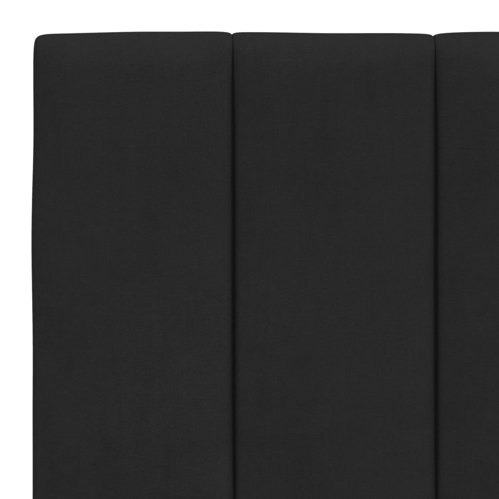 vidaXL Πλαίσιο Κρεβατιού με LED Μαύρο 180 x 200 εκ. Βελούδινο