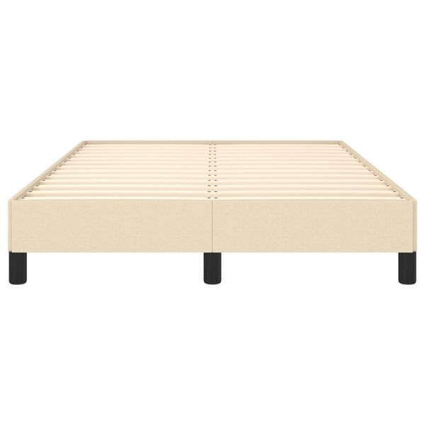 vidaXL Σκελετός Κρεβατιού Χωρίς Στρώμα Κρεμ 120x200 εκ. Υφασμάτινο
