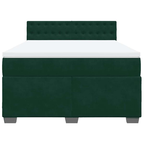 vidaXL &Kappa;&rho;&epsilon;&beta;ά&tau;&iota; Boxspring &mu;&epsilon; &Sigma;&tau;&rho;ώ&mu;&alpha; &Sigma;&kappa;&omicron;ύ&rho;&omicron; &Pi;&rho;ά&sigma;&iota;&nu;&omicron; 140x200&epsilon;&kappa;. &Beta;&epsilon;&lambda;&omicron;ύ&delta;&iota;&nu;&omicron;