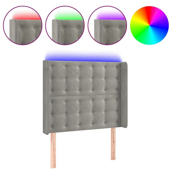 vidaXL &Kappa;&epsilon;&phi;&alpha;&lambda;ά&rho;&iota; &Kappa;&rho;&epsilon;&beta;&alpha;&tau;&iota;&omicron;ύ LED &Alpha;&nu;&omicron;&iota;&chi;&tau;ό &Gamma;&kappa;&rho;&iota; 103x16x118/128&epsilon;&kappa;. &Beta;&epsilon;&lambda;&omicron;ύ&delta;&iota;&nu;&omicron;