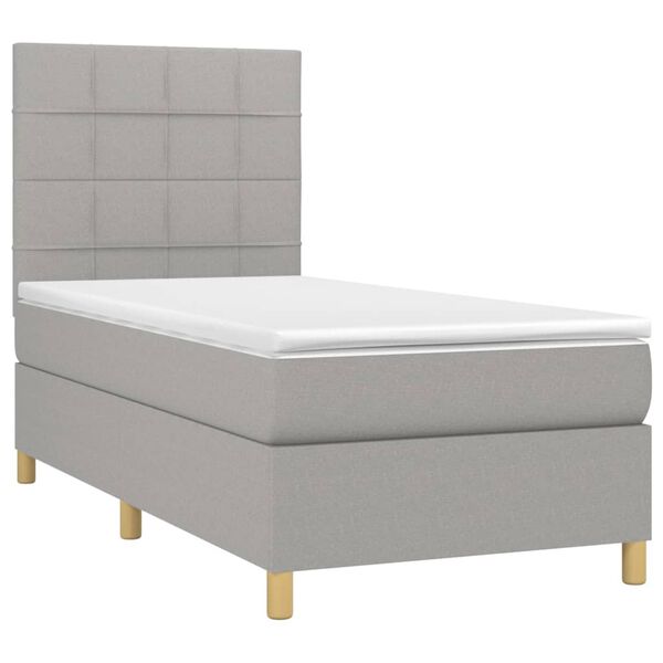 vidaXL &Kappa;&rho;&epsilon;&beta;ά&tau;&iota; Boxspring &mu;&epsilon; &Sigma;&tau;&rho;ώ&mu;&alpha; &Alpha;&nu;&omicron;&iota;&chi;&tau;ό &Gamma;&kappa;&rho;&iota; 90x190 &epsilon;&kappa;. &Upsilon;&phi;&alpha;&sigma;&mu;ά&tau;&iota;&nu;&omicron;