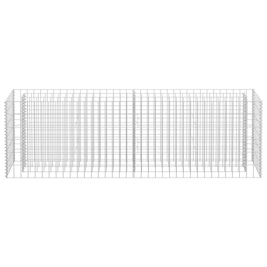vidaXL Συρματοκιβώτιο-Γλάστρα Υπερυψωμένη 180x30x60 εκ. Γαλβ. Χάλυβας