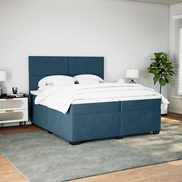 vidaXL &Kappa;&rho;&epsilon;&beta;ά&tau;&iota; Boxspring &mu;&epsilon; &Sigma;&tau;&rho;ώ&mu;&alpha; &Mu;&pi;&lambda;&epsilon; 200x200 &epsilon;&kappa;. &Beta;&epsilon;&lambda;&omicron;ύ&delta;&iota;&nu;&omicron;