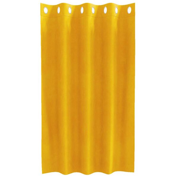 vidaXL Κουρτίνες 2 pcs κίτρινο μουσταρδί 140 x 140 cm Βελούδο