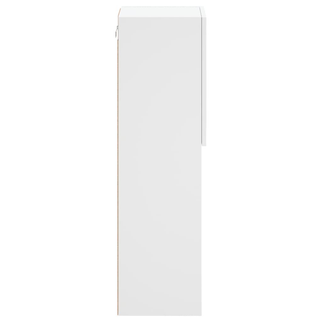 vidaXL Έπιπλα Τηλεόρασης με LED 2 τεμ. Λευκά 30,5x30x102 εκ.