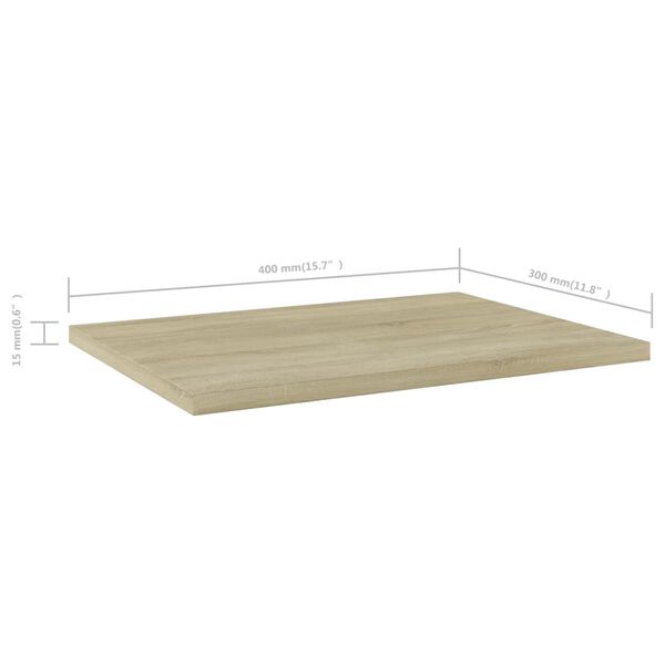 vidaXL Ράφια Βιβλιοθήκης 8 τεμ. Sonoma Δρυς 40x30x1,5 εκ. Μοριοσανίδα