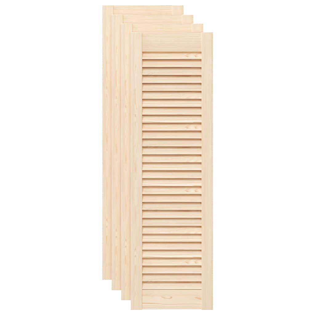 vidaXL Πορτάκια με Περσίδες 4 Τεμ. 99x29,5 εκ. από Μασίφ Ξύλο Πεύκου