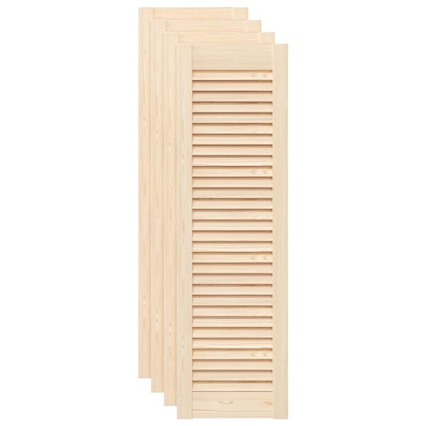 vidaXL Πορτάκια με Περσίδες 4 Τεμ. 99x29,5 εκ. από Μασίφ Ξύλο Πεύκου