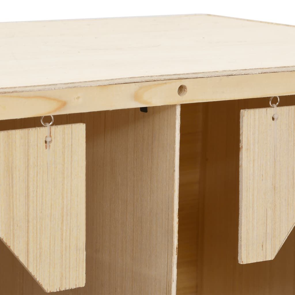 vidaXL Φωλιά για Κότες με 5 Θέσεις 117x33x38 εκ. από Μασίφ Ξύλο Πεύκου
