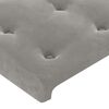 vidaXL Κρεβάτι Boxspring με Στρώμα & LED Αν.Γκρι 90x190 εκ. Βελούδινο